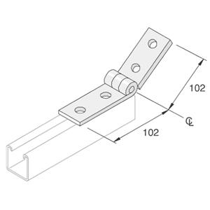 UNISTRUT P1354 Variable Hinged Angle Channel Fitting ZP